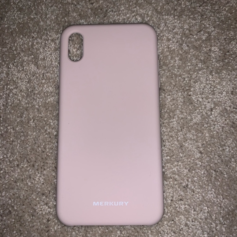 Pink silicone iPhone XS Max case